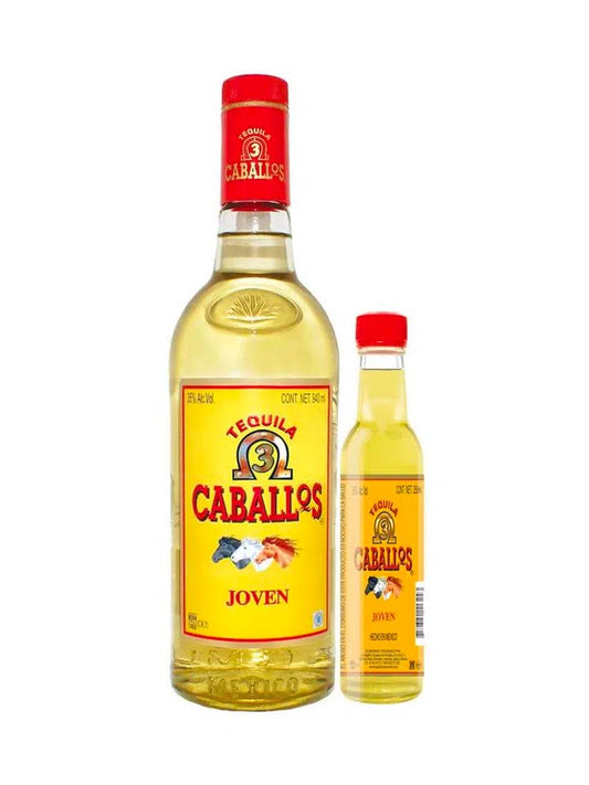 Tequila 3 Caballos Joven .940 ml+Bot 250ml